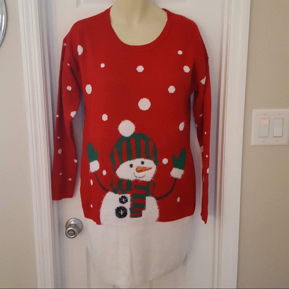 Allison Brittany Snowman Christmas Sweater Dress